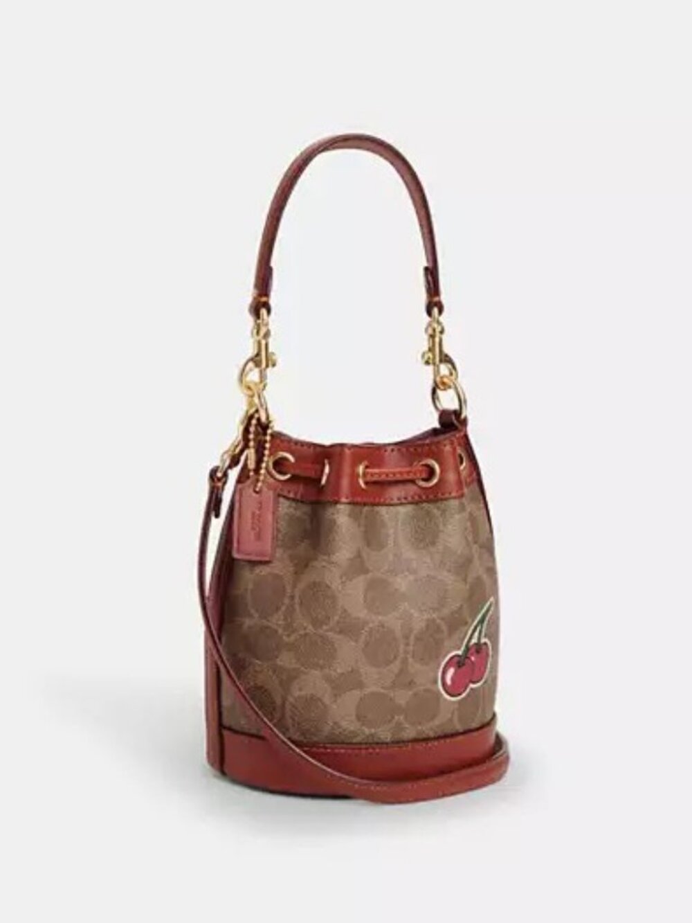NWT Mini Bucket Bag In Signature Canvas With Sticker Print (CW300) - Picture 2 of 13